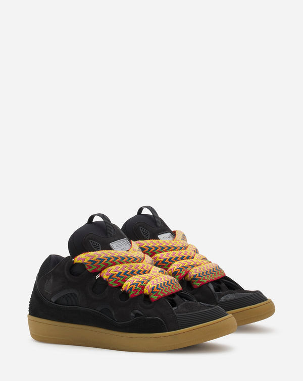 LANVIN CURB SNEAKERS Black/Orange