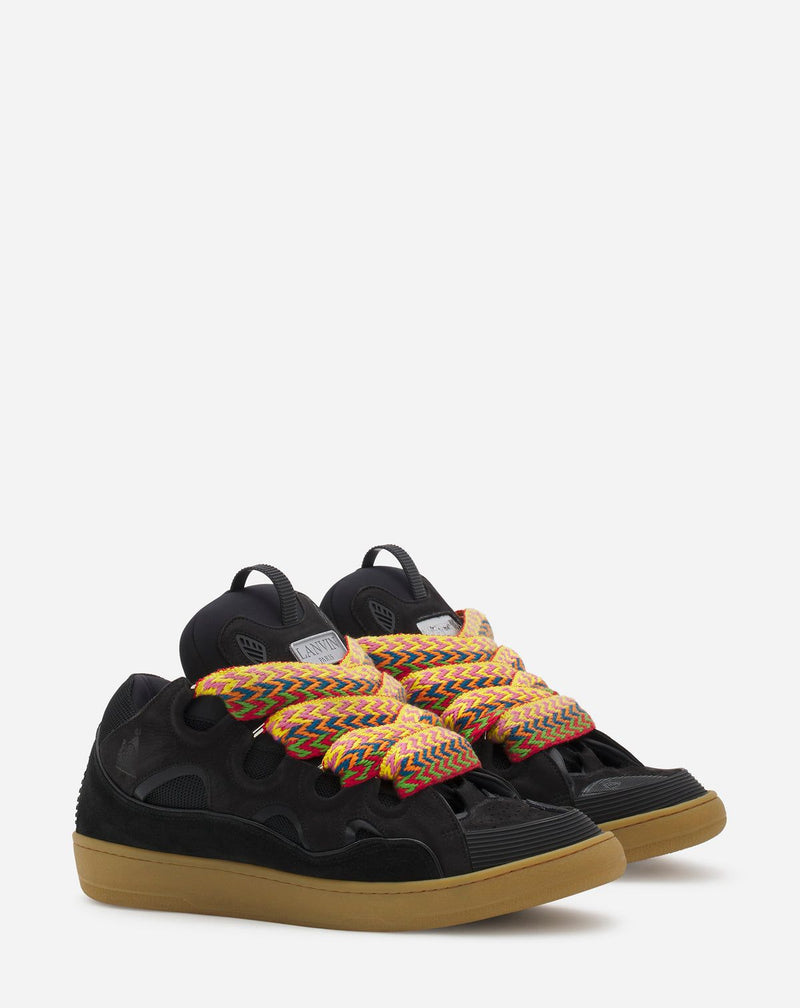 LANVIN CURB SNEAKERS Black/Orange