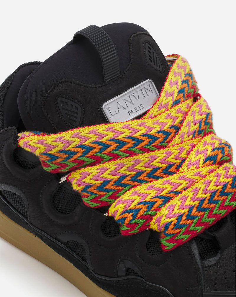 LANVIN CURB SNEAKERS Black/Orange