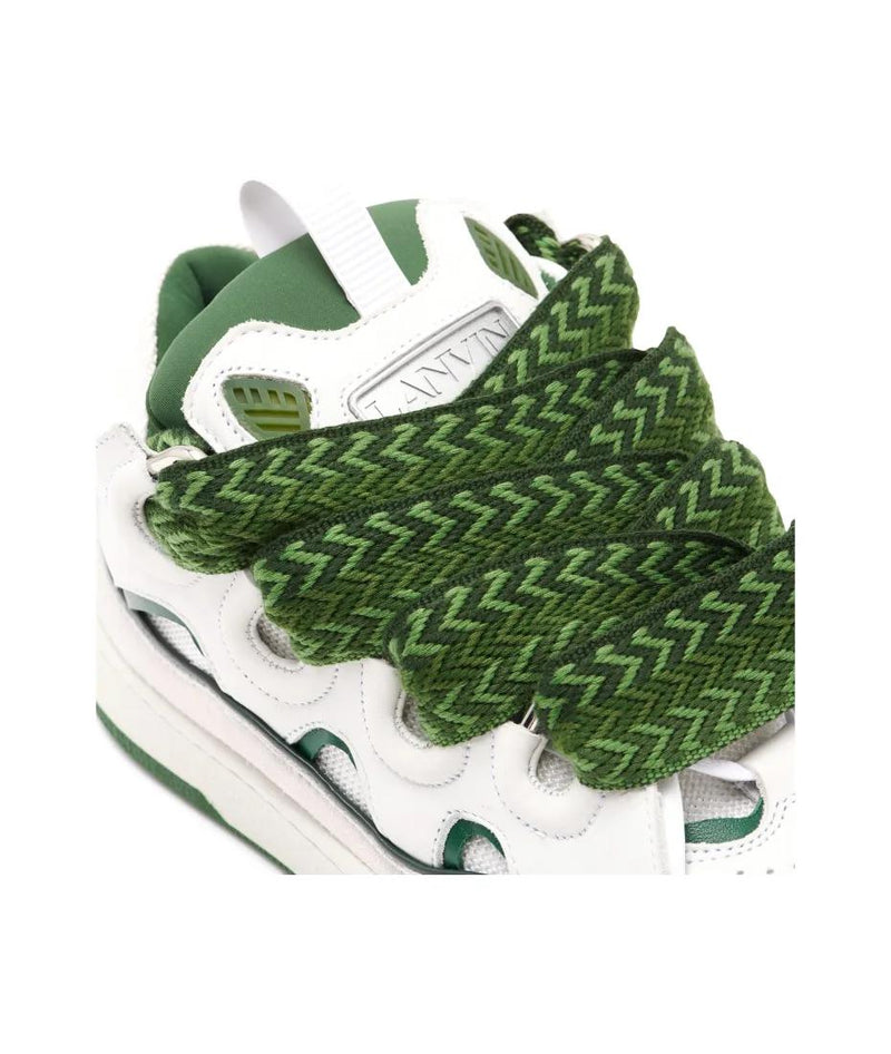 LANVIN CURB SNEAKERS White/Green