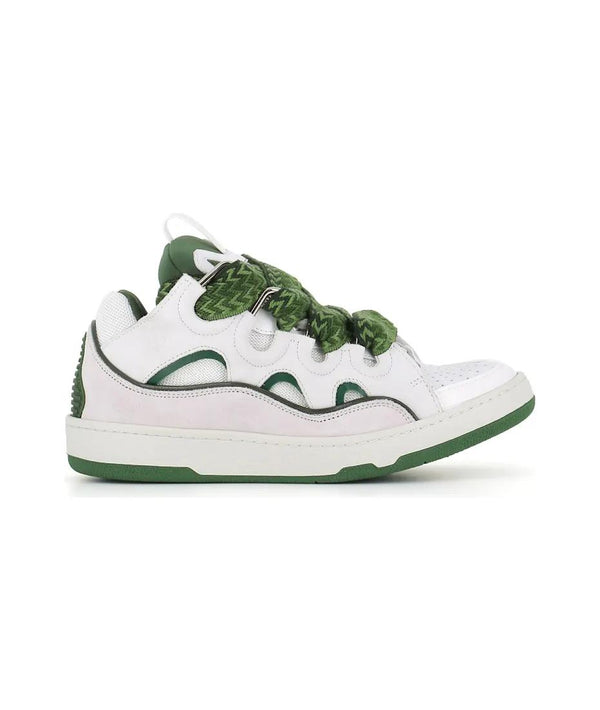 LANVIN CURB SNEAKERS White/Green