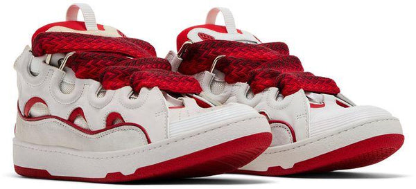 LANVIN CURB SNEAKERS White/Red