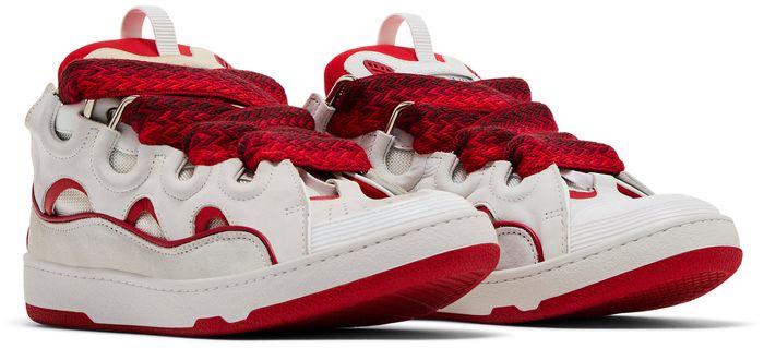 LANVIN CURB SNEAKERS White/Red