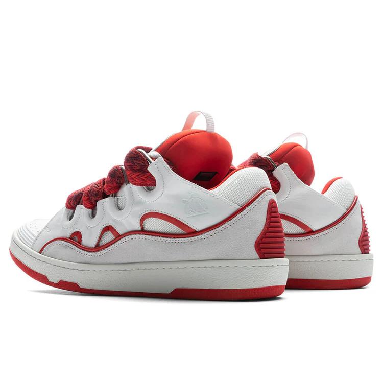 LANVIN CURB SNEAKERS White/Red