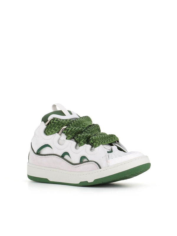 LANVIN CURB SNEAKERS White/Green
